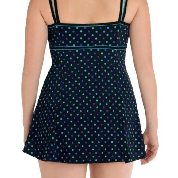Robby Len Womens Candy Dot Empire Princess Swim Dress Size 12 - Picture 9 of 9